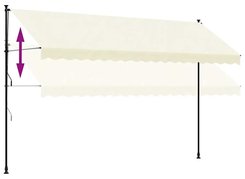 Copertina retractabila VidaXL 368749 (Cream) - 6
