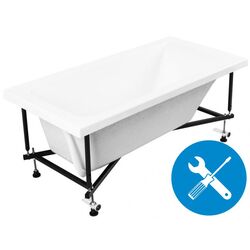 Установка каркаса и ножек для ванны