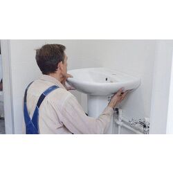 Установка раковины в ванную