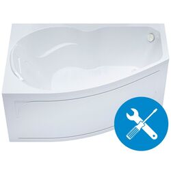 Установка угловой ванны