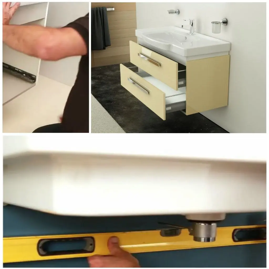 Montare dulap sub lavoar