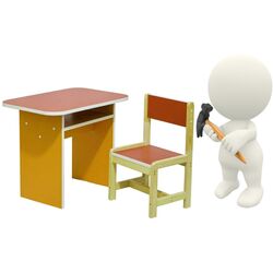 Asamblarea mesei/scaunului pentru copii