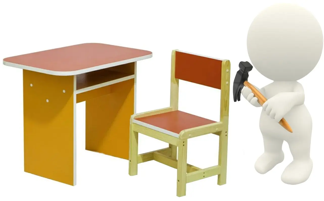 Asamblarea mesei/scaunului pentru copii
