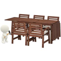 Asamblare set de mobilier de grădină (3-4 unități)