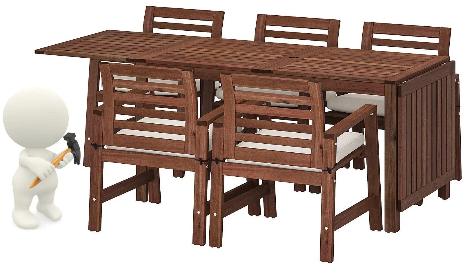 Asamblare set de mobilier de grădină (5-9 unități)