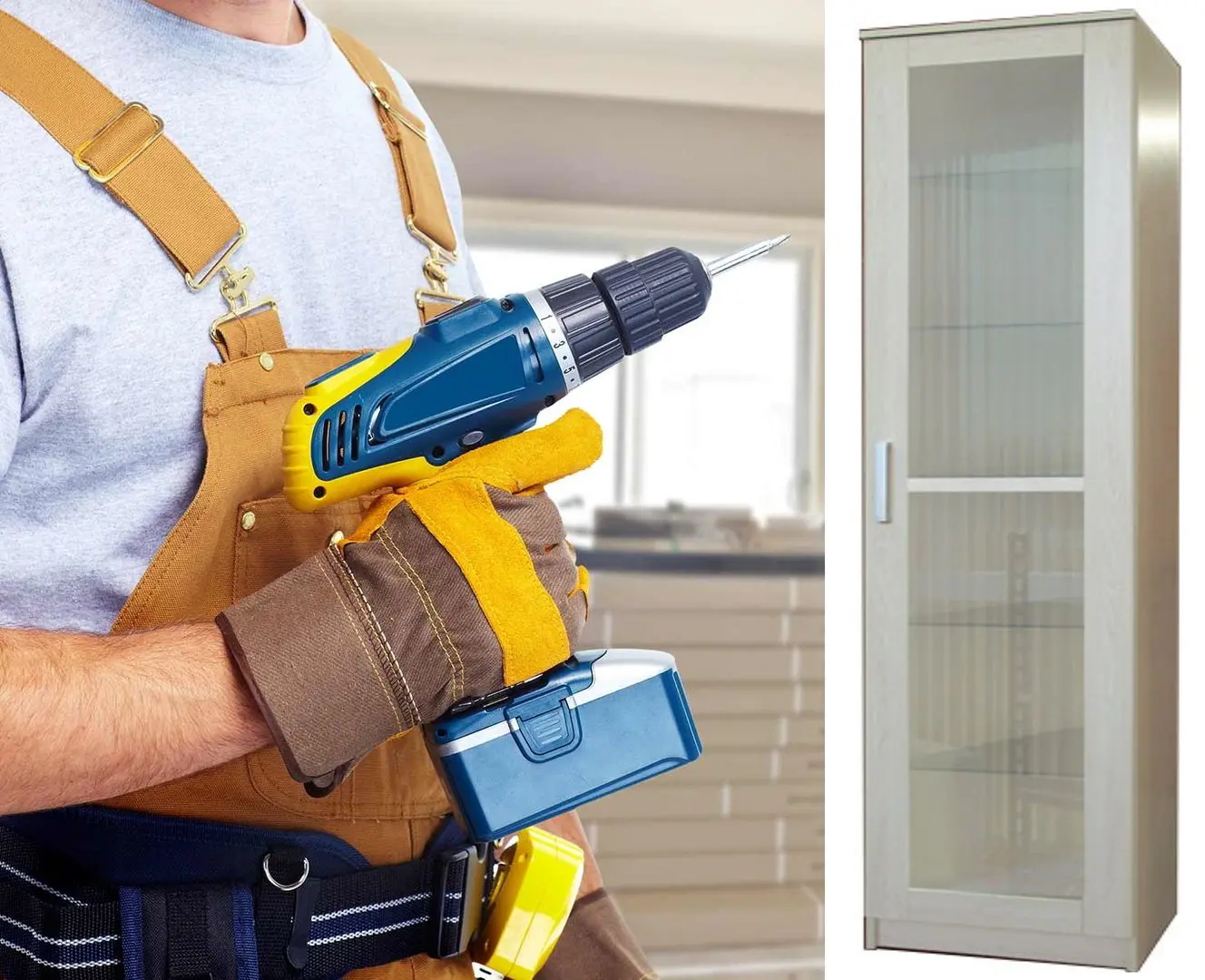 Asamblare vitrina/penal (1 metru lungime)