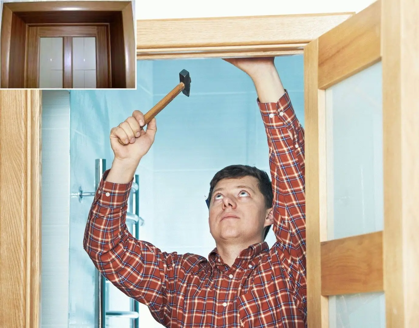 Установка межкомнатной двери с добором