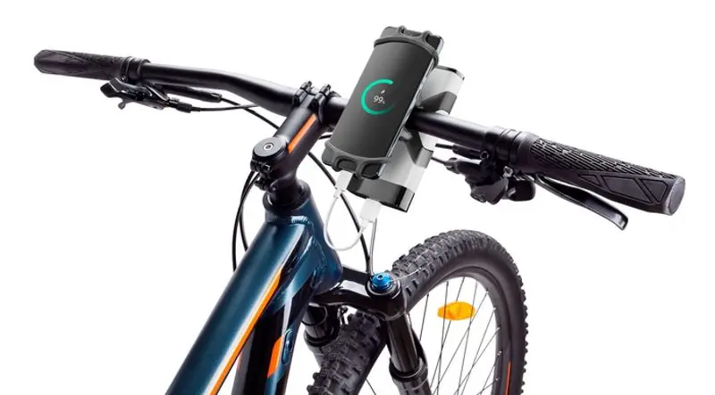 Suport telefon pentru bicicleta Cellularline Rider Power (Black)