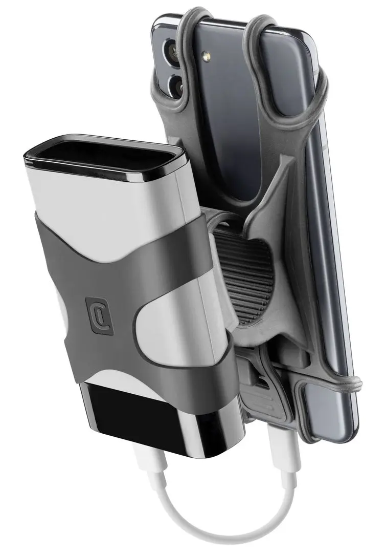 Suport telefon pentru bicicleta Cellularline Rider Power (Black)