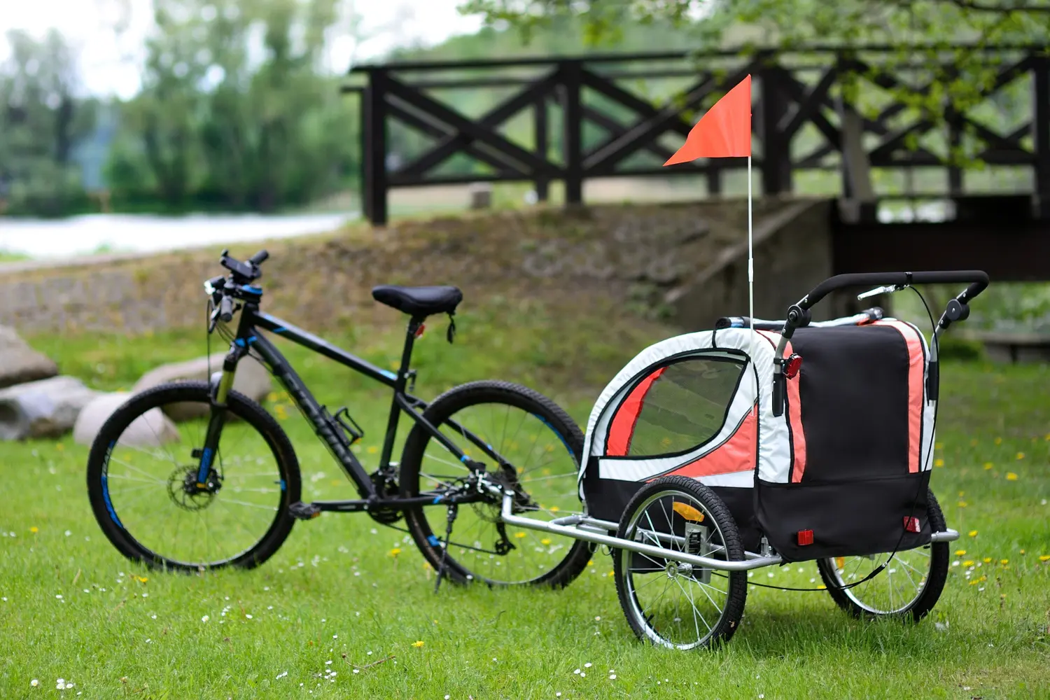 Remorca de biciclete FunFit Kids 3061 (Red) - 3