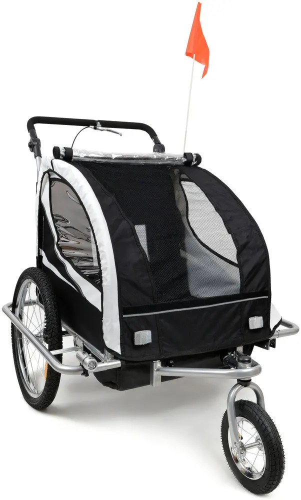 Remorca de biciclete FunFit Kids Jogger 2953 (Black/Red) - 13