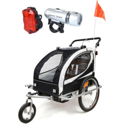 Remorca de biciclete FunFit Kids Jogger 2953 (Black/Red) Thumb