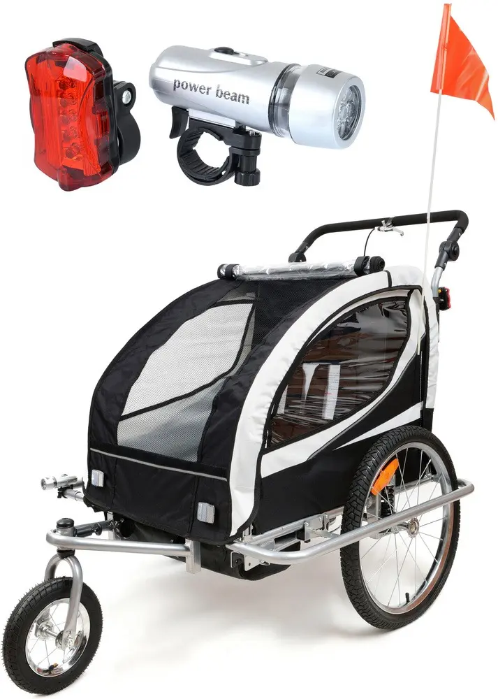 Remorca de biciclete FunFit Kids Jogger 2953 (Black/Red) - 7