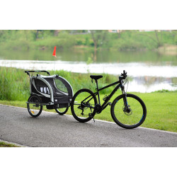 Remorca de biciclete FunFit Kids Jogger 2953 (Black/Red) Thumb