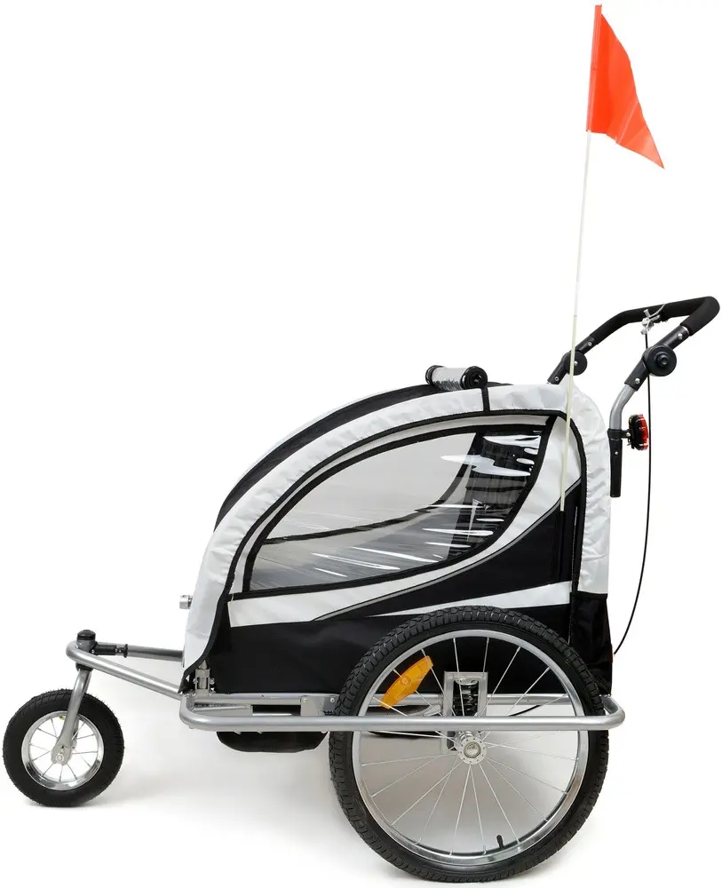 Remorca de biciclete FunFit Kids Jogger 2953 (Black/Red) - 23