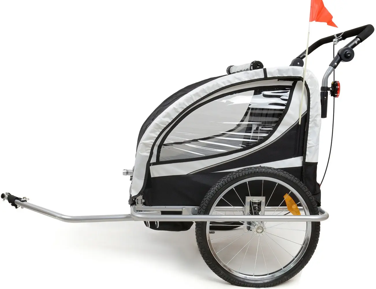 Remorca de biciclete FunFit Kids Jogger 2953 (Black/Red) - 22