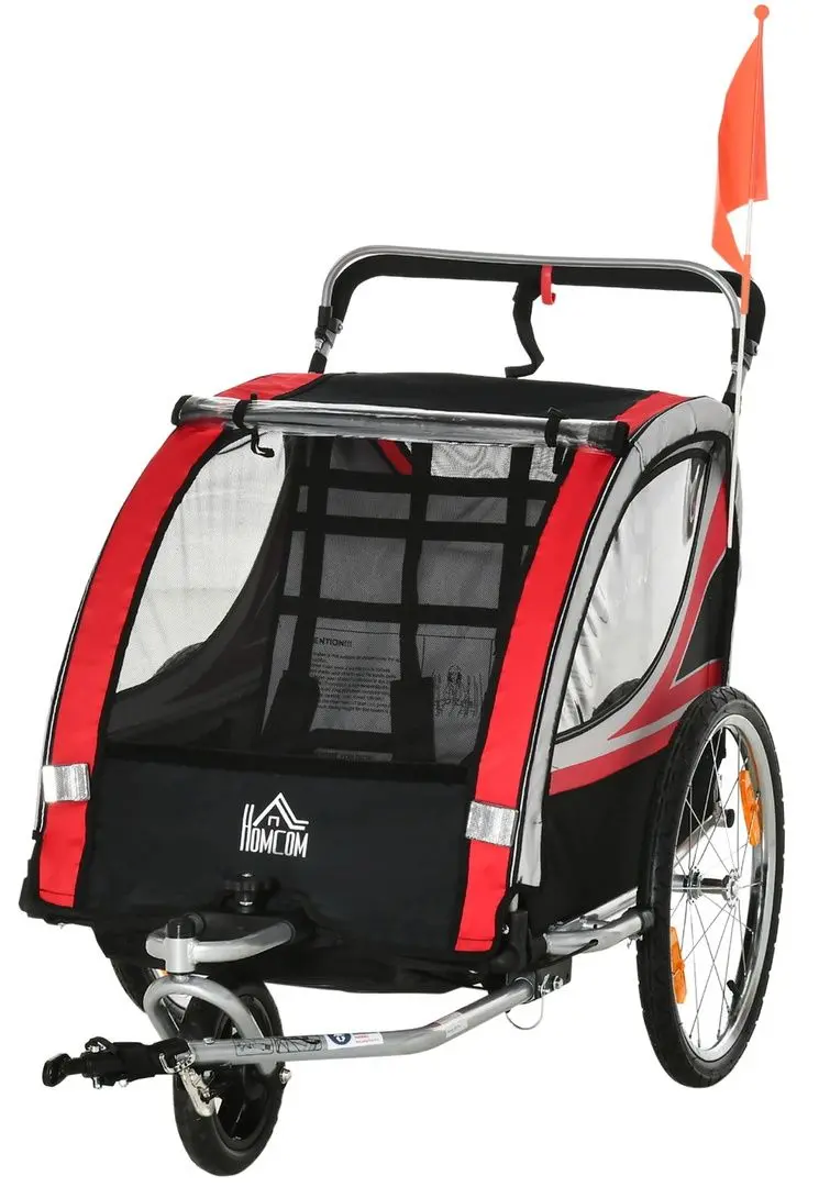 Прицеп велосипедный 2в1 Homcom 440-026RD (Black/Red)