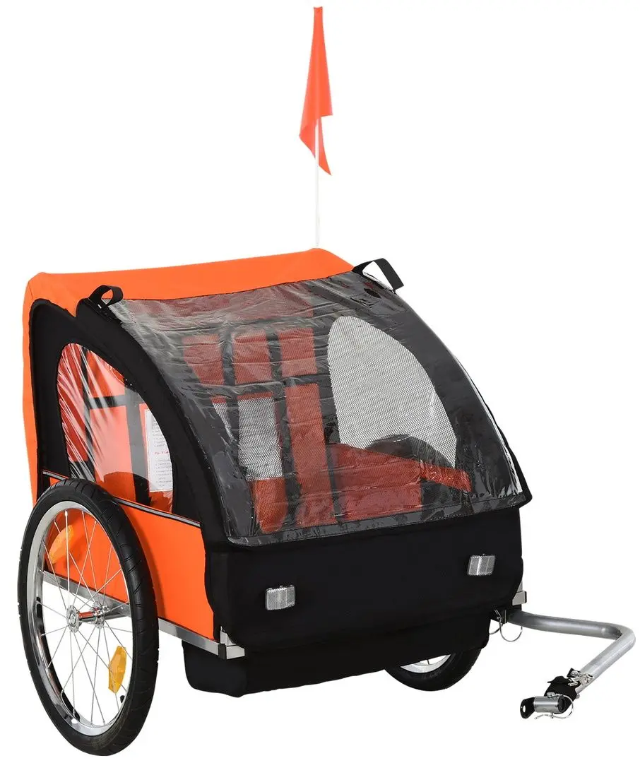 Прицеп велосипедный Homcom 440-008OG (Orange/Black)