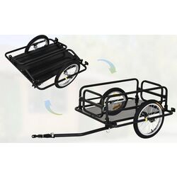 Remorca de biciclete Homcom B4-0008 (Black) Thumb