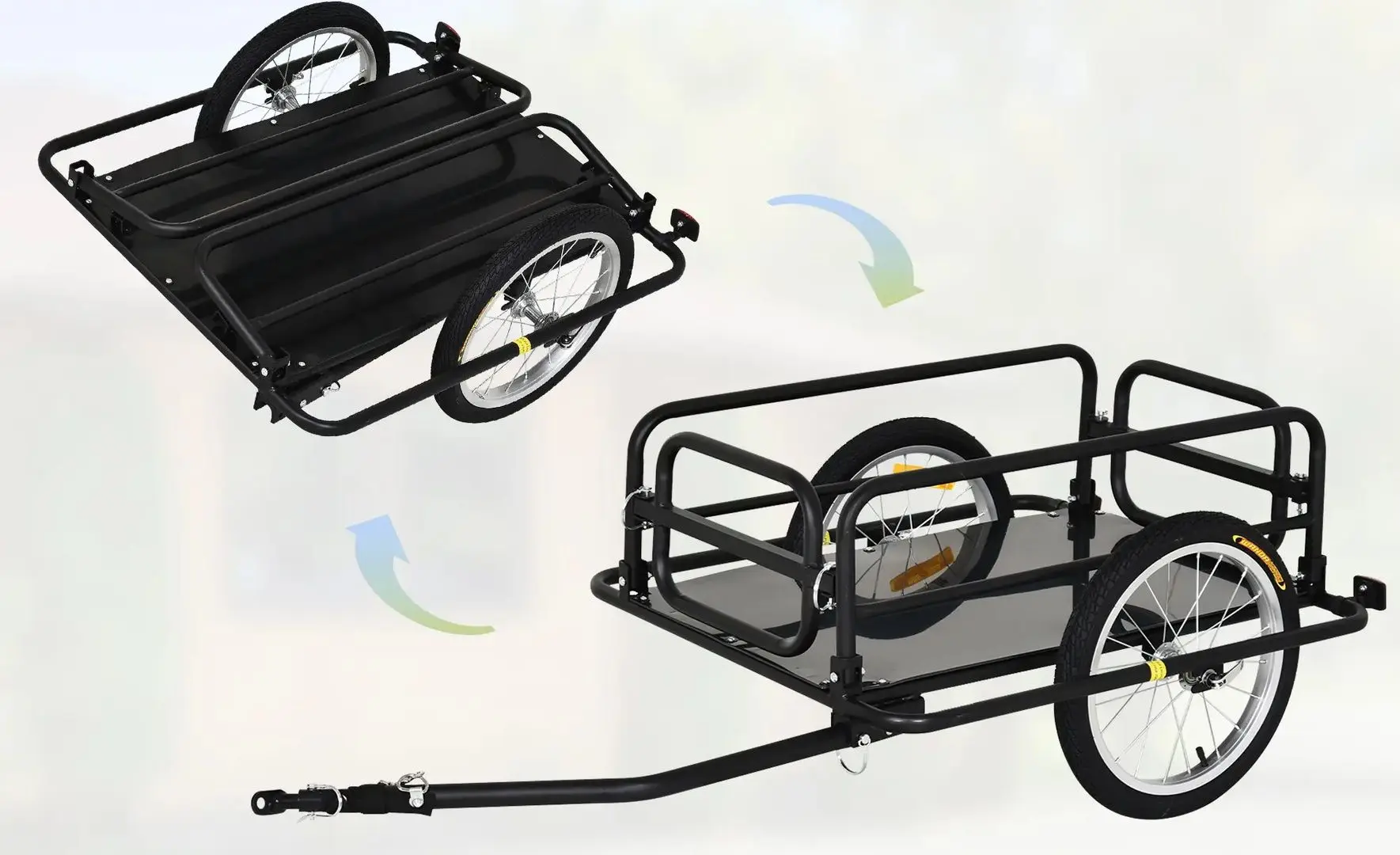 Remorca de biciclete Homcom B4-0008 (Black)