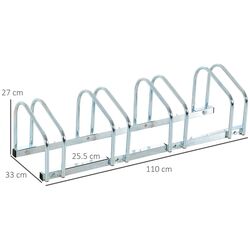 Suport pentru biciclete Homcom AA0-024V01SR (Silver) Thumb