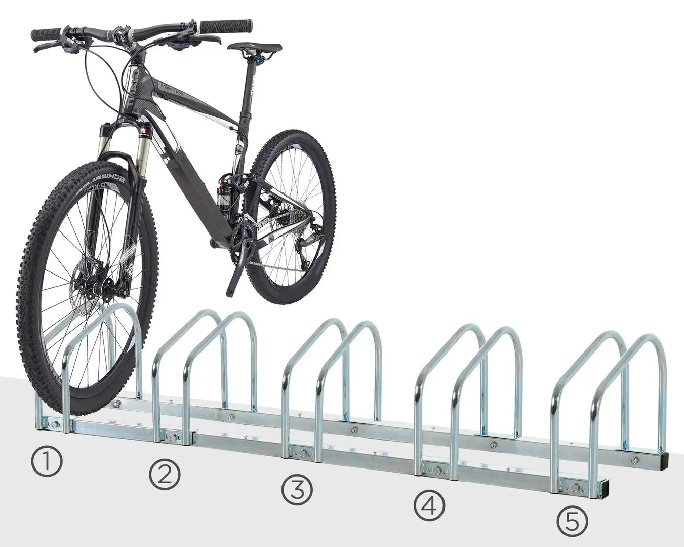 Suport pentru biciclete Homcom AA0-025V01SR (Silver)