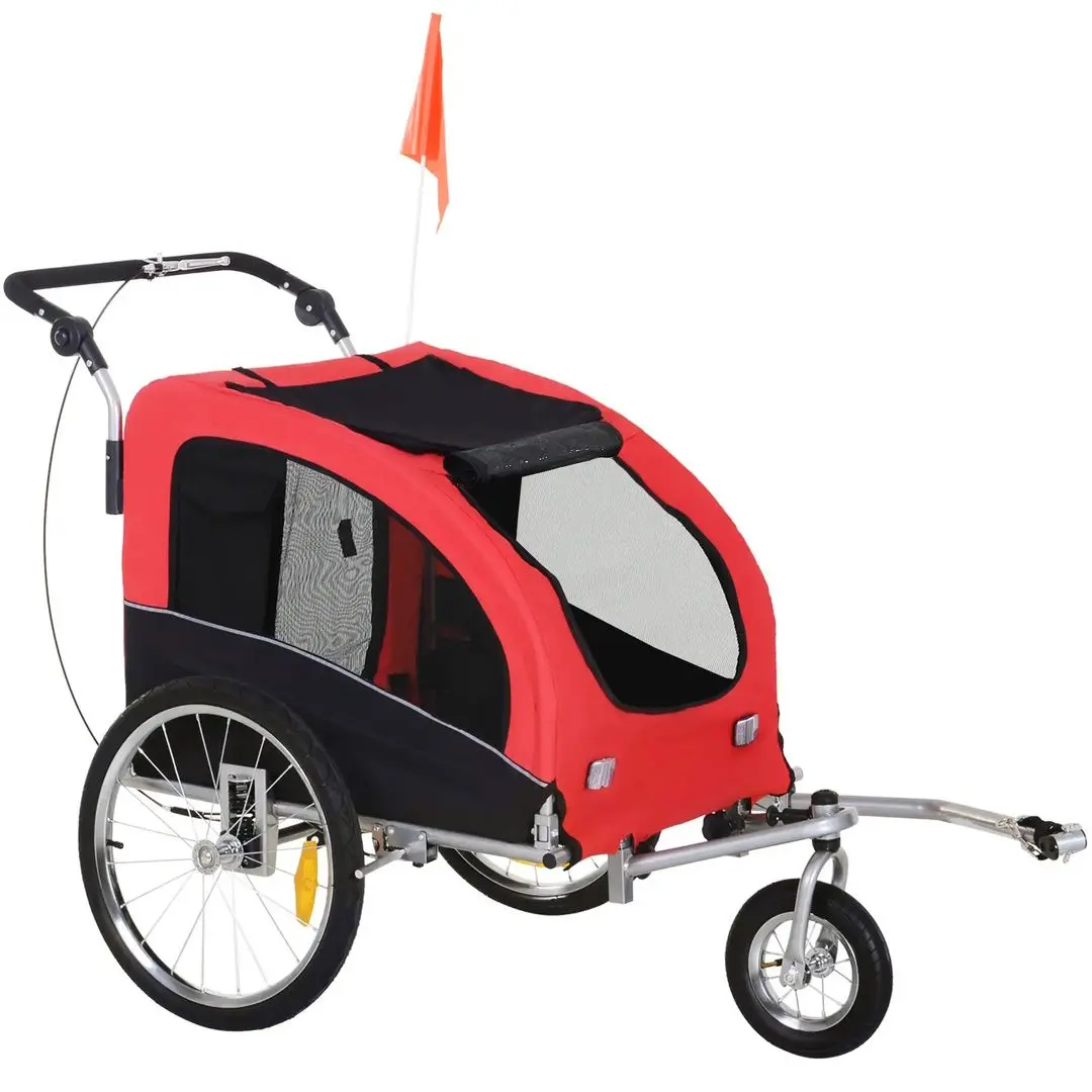Remorca de bicicleta pentru animale Homcom 5663-1289 (Red)