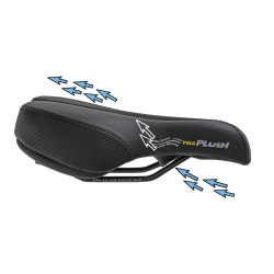 Велосипедное седло Messingschlager VELO Basic Deep Channel (Black) Thumb