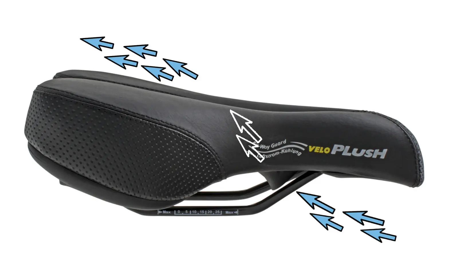 Велосипедное седло Messingschlager VELO Basic Deep Channel (Black)