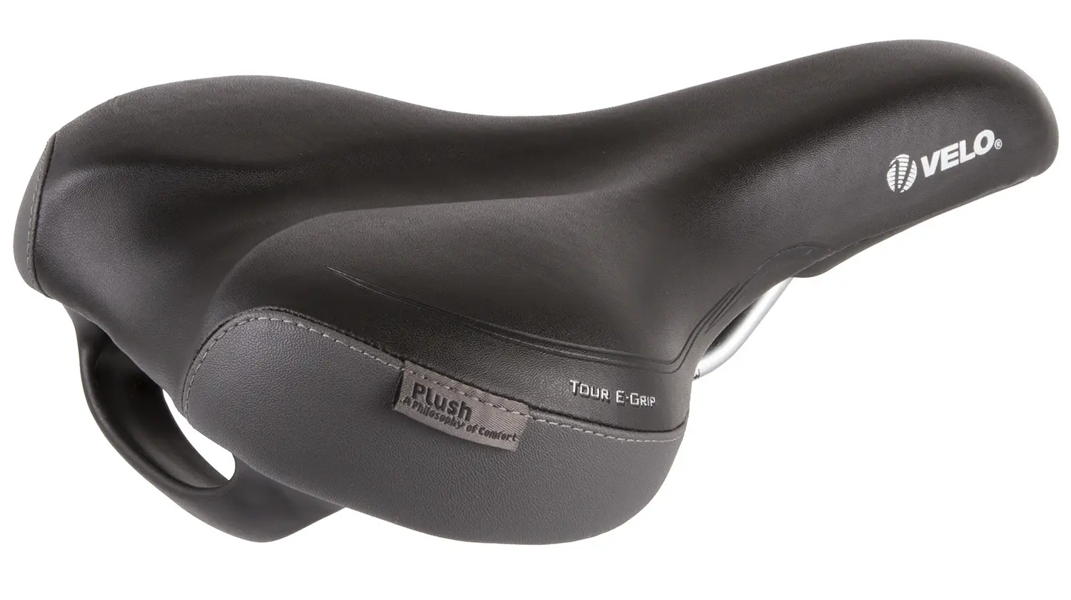 Șa de bicicletă Messingschlager VELO Plush Tour E-Grip M (Black)
