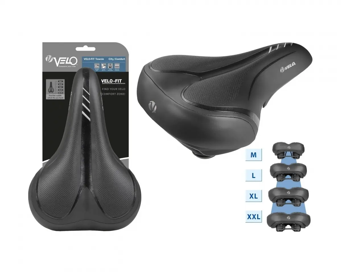 Велосипедное седло Messingschlager VELO Velo-Fit Townie City/Comfort L (Black)