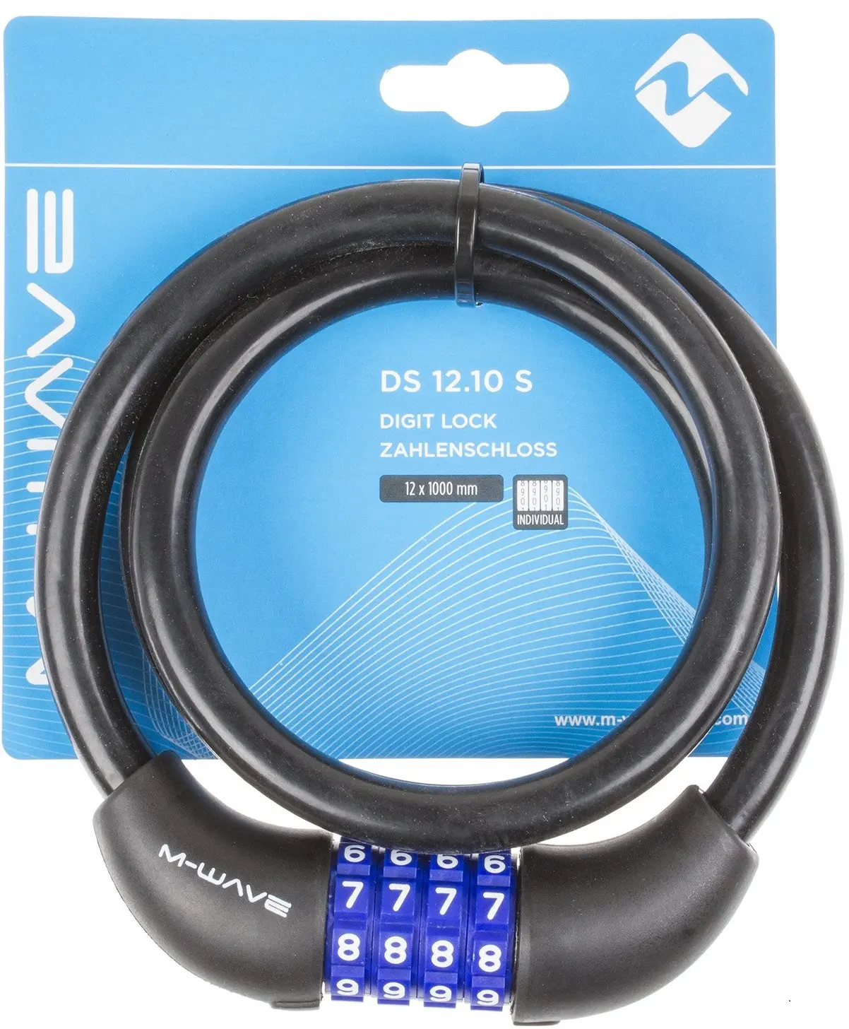 Lacat pentru bicicleta Messingschlager M-WAVE DS 12.10 S (Black)