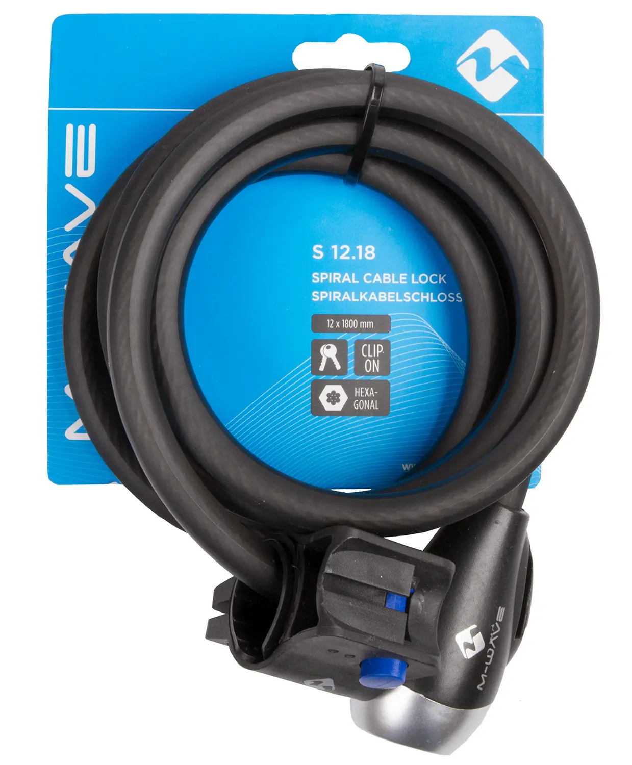 Lacat pentru bicicleta Messingschlager M-WAVE DS 12.18 (Black)