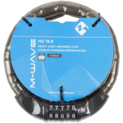 Замок велосипедный Messingschlager M-WAVE HD 18.8 (Black) Thumb