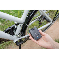 Замок велосипедный Messingschlager M-WAVE Lock N Roll Alarm (Black) Thumb