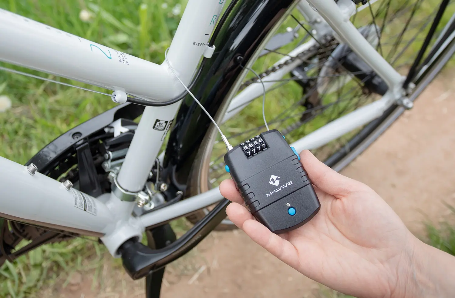 Замок велосипедный Messingschlager M-WAVE Lock N Roll Alarm (Black)