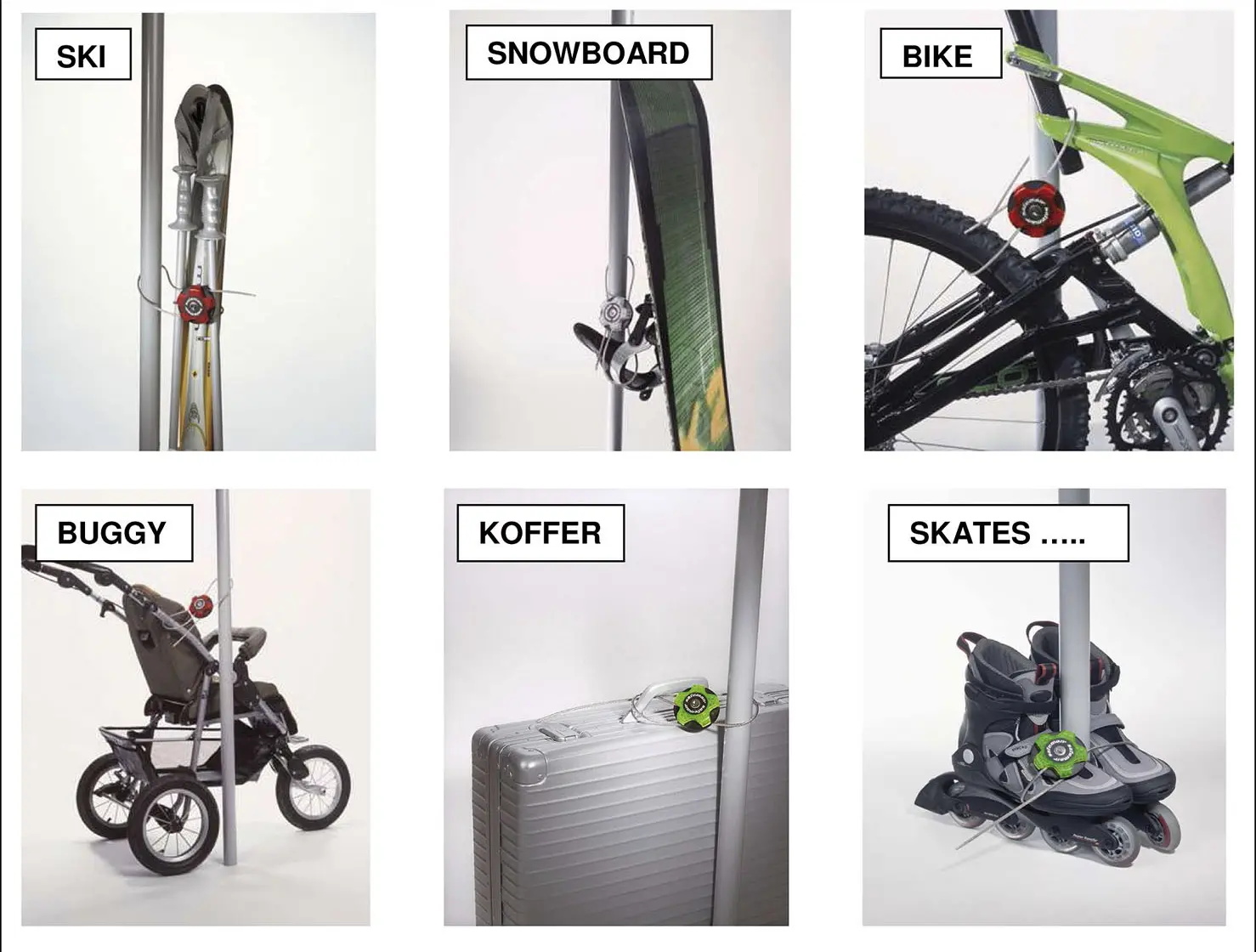 Lacat pentru bicicleta Messingschlager Safeman Multifunktion lock 75 cm