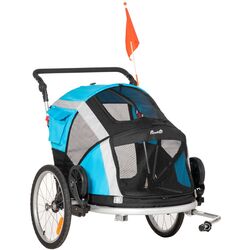 Прицеп велосипедный 2в1 PawHut D00-142LB (Black/Blue) Thumb