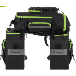 Geanta pentru bicicleta Trizand Freestyle 53L (Black/Green) Thumb