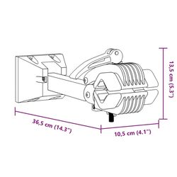Настенный держатель для велосипеда VidaXL 4005553 (Black/Red) Thumb