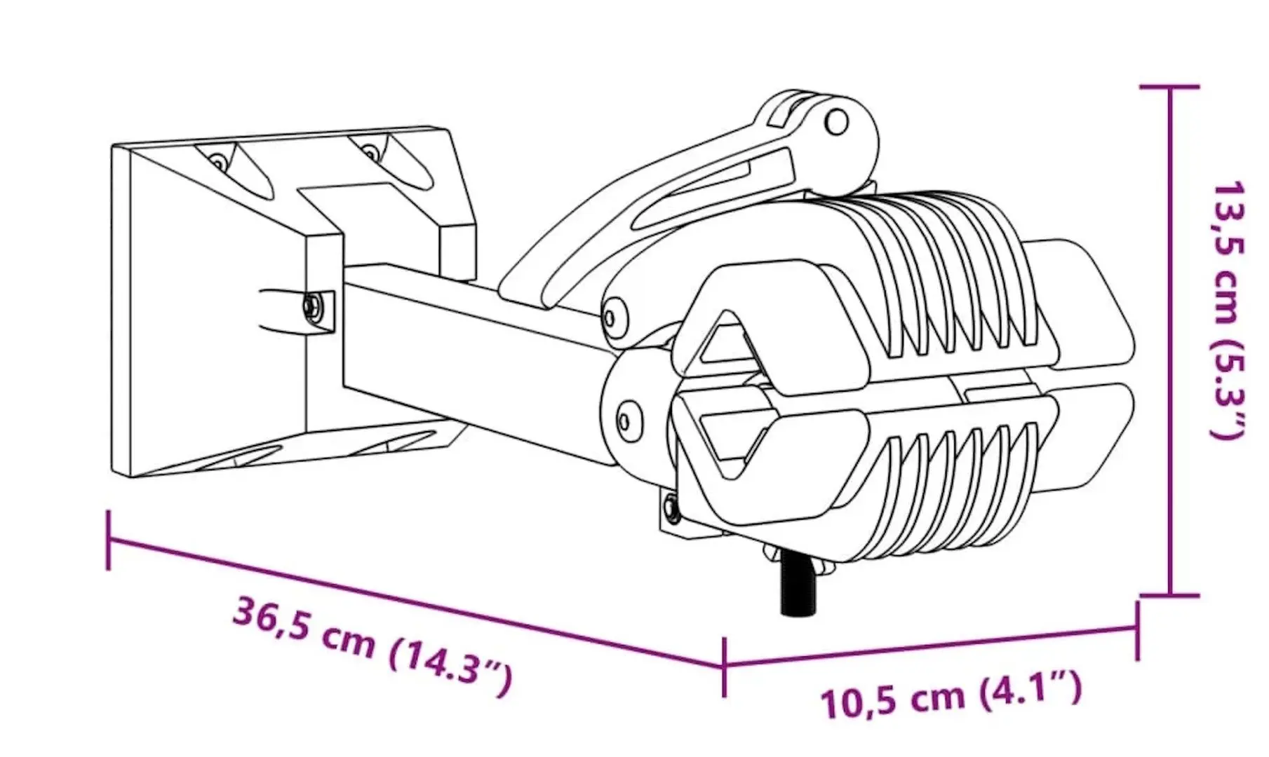 Настенный держатель для велосипеда VidaXL 4005553 (Black/Red)