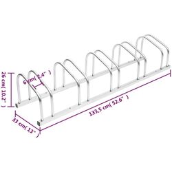 Suport pentru biciclete VidaXL 154420 (Silver) Thumb
