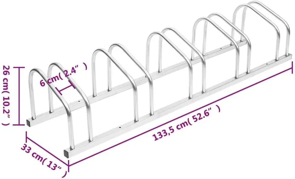 Suport pentru biciclete VidaXL 154420 (Silver)