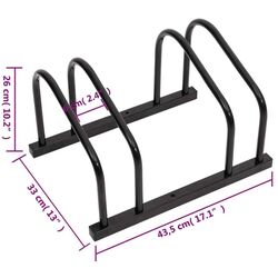 Suport pentru biciclete VidaXL 154422 (Black) Thumb