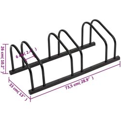 Suport pentru biciclete VidaXL 154423 (Black) Thumb