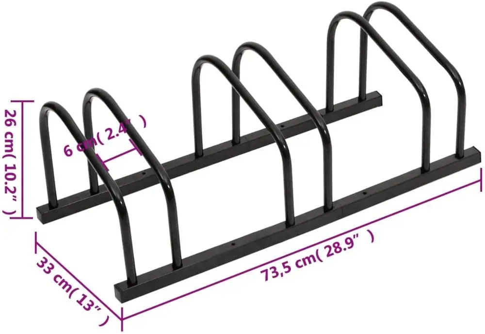 Suport pentru biciclete VidaXL 154423 (Black)