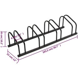 Suport pentru biciclete VidaXL 154424 (Black) Thumb
