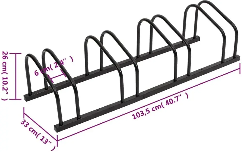 Suport pentru biciclete VidaXL 154424 (Black)