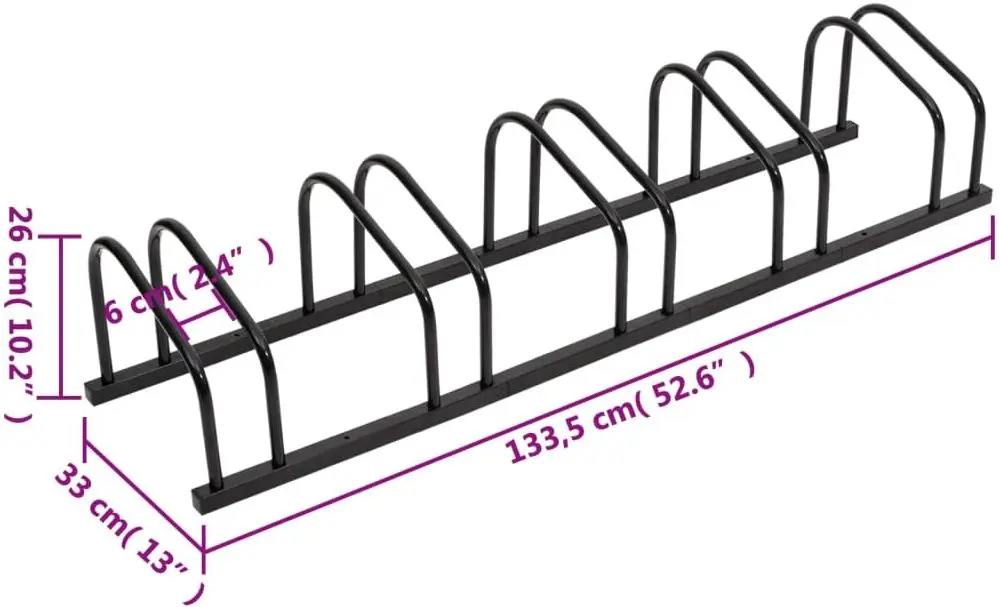 Suport pentru biciclete VidaXL 154425 (Black)