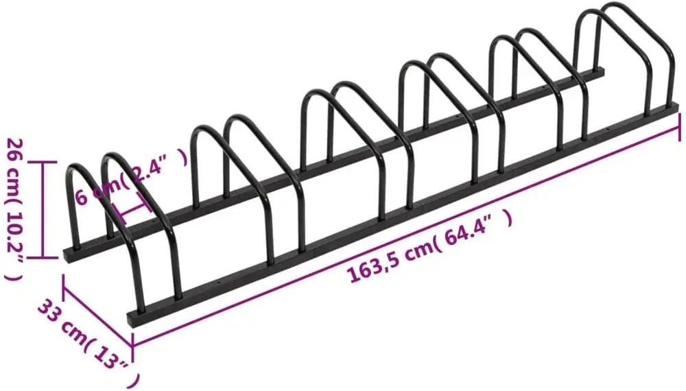 Suport pentru biciclete VidaXL 154426 (Black)